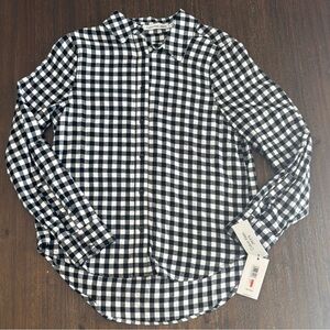 Calvin Klein Jeans Black and White Casual Button Down Shirt